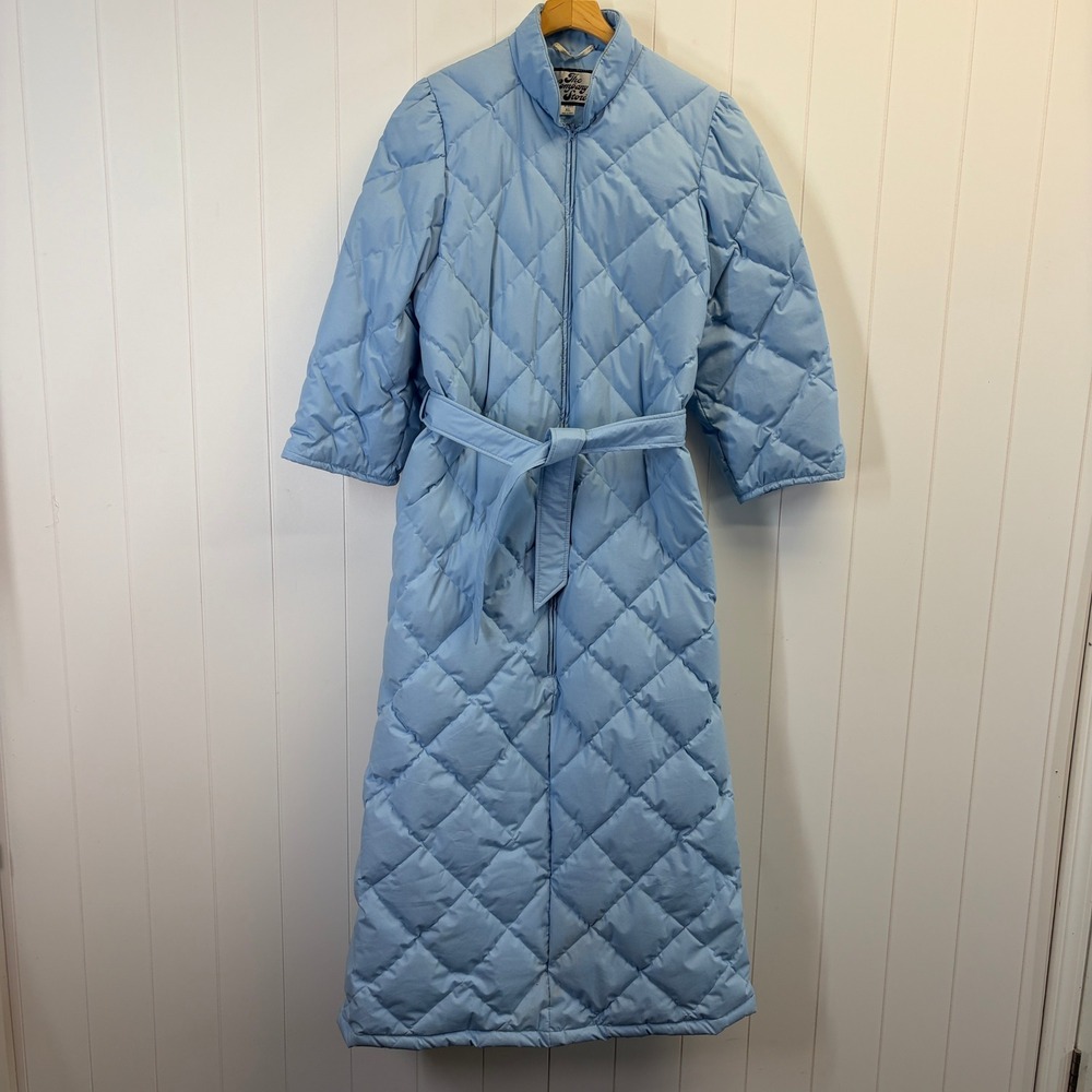 Vintage The Company Store Grannycore Quilted Maxi Robe Women Size XL Loungewear